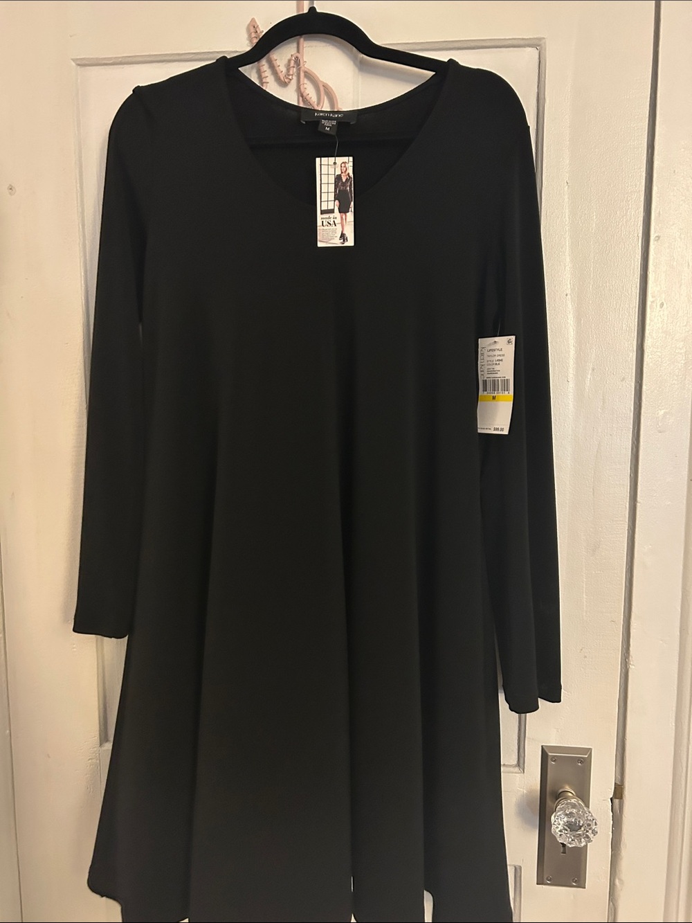 Karen Kane Black Long Sleeve A-Line Swing Dress (new with tags)